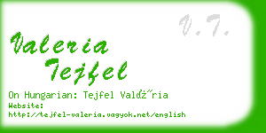 valeria tejfel business card